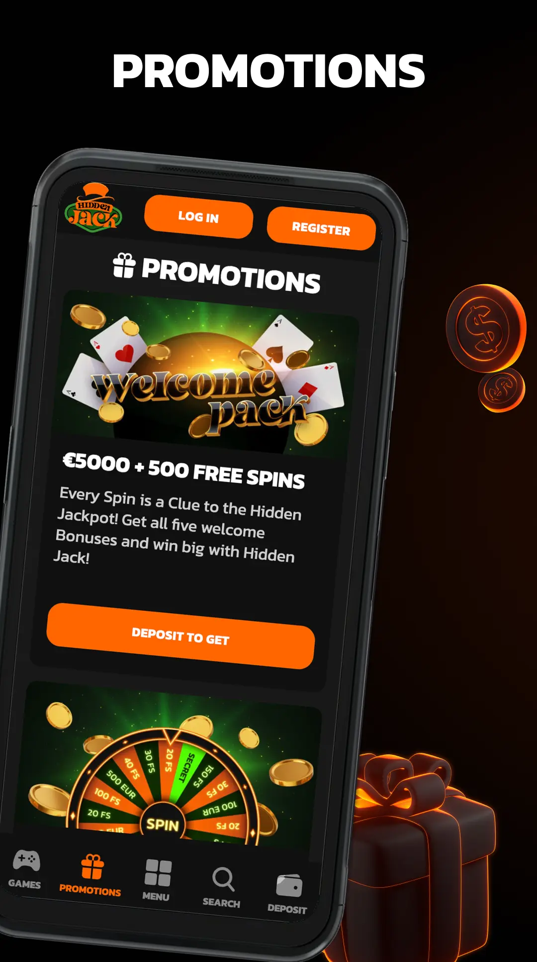 Hidden Jack Casino App Schermafbeelding
